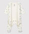 Baby-Bodyjama aus Bio-Baumwolle weiss MARSHMALLOW/ HERBIER