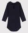 Langärmeliger Baby-Body aus Baumwolle mit Rüschenkragen blau SMOKING