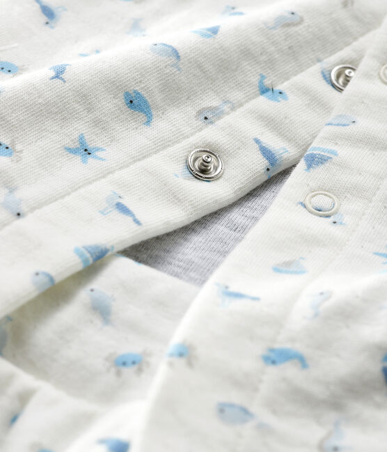 3-teiliges Baby-Set aus Doppeljersey, Unisex weiss MARSHMALLOW/blau TOUDOU/ MULTICO
