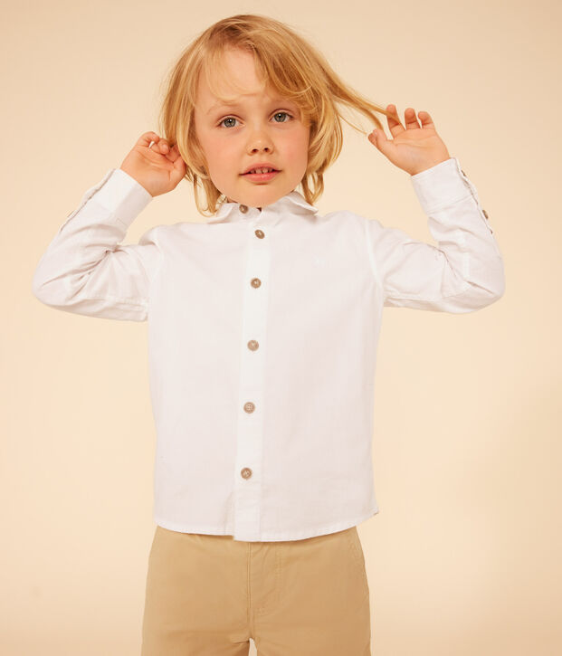 Kinder-Hemd f&uuml;r Jungen weiss