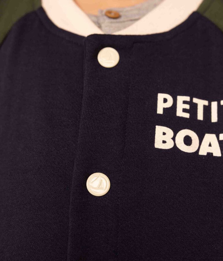 Kinder College-Jacke aus Molton f&uuml;r Jungen blau/vielfarbig