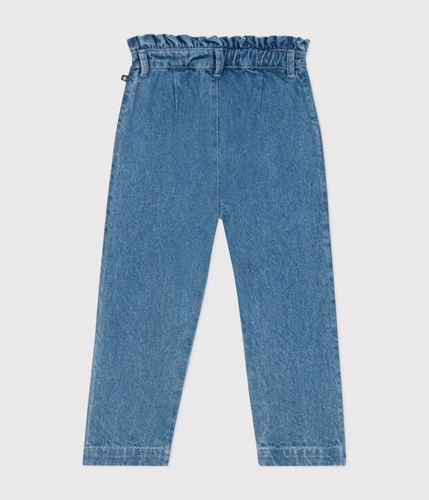 Kinder-Hose mit geradem Schnitt aus Denim f&uuml;r M&auml;dchen blau