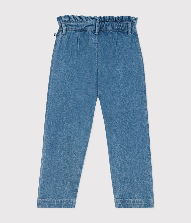Kinder-Hose mit geradem Schnitt aus Denim f&uuml;r M&auml;dchen blau