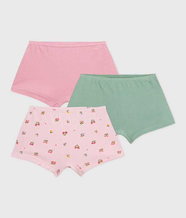 Set Kinder-Shortys aus Baumwolle mit Blumenmuster vielfarbig