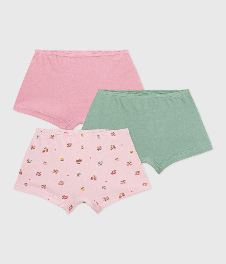 Set Kinder-Shortys aus Baumwolle mit Blumenmuster vielfarbig