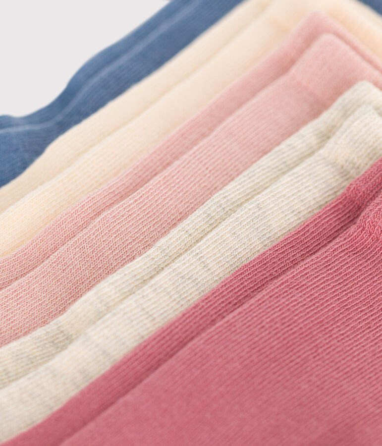 5er-Set Kinder-Socken aus einfarbiger Baumwolle vielfarbig