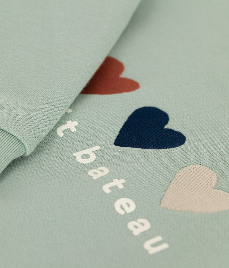 Damen-Sweatshirt aus Molton gr&uuml;n