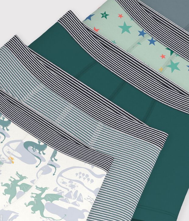 Set Kinder-Boxershorts aus bedruckter Baumwolle vielfarbig