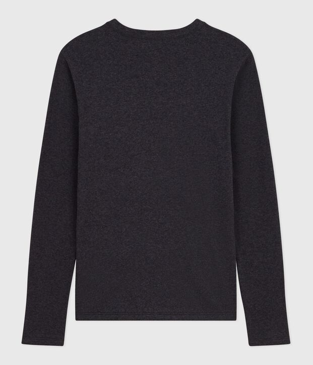 Lang&auml;rmeliges Damen-T-Shirt L&rsquo;Iconique aus Baumwolle grau
