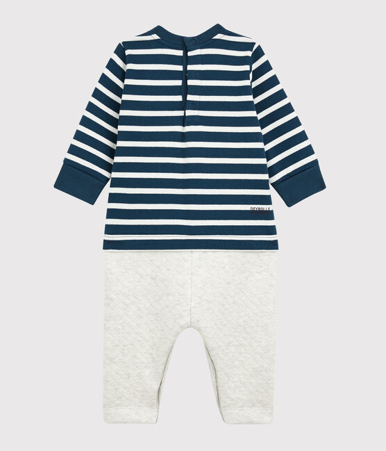 Langer Overall Petit Bateau x Deyrolle blau SHADOW/naturfarben MULTICO