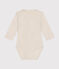 Langärmeliger Baby-Body aus Baumwolle mit Kragen beige MONTELIMAR CHINE