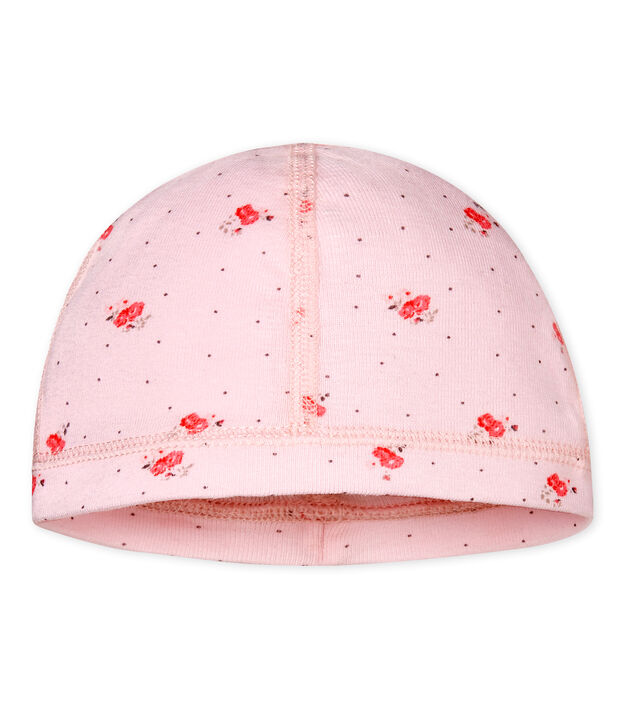 Gemusterte baby-m&uuml;tze f&uuml;r neugeborene unisex rosa/vielfarbig