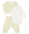3-teiliges Baby-Set aus Wolle und Baumwolle für Mädchen weiss MARSHMALLOW/weiss MULTICO