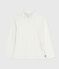 Kinder-Rollkragenshirt aus bedruckter Baumwolle  weiss MARSHMALLOW/weiss MULTICO