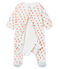 Baby-Bodyjama aus Velours für Mädchen weiss MARSHMALLOW/weiss MULTICO