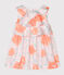 Gemustertes Baby-Kleid für Mädchen rosa VIENNE/weiss MULTICO