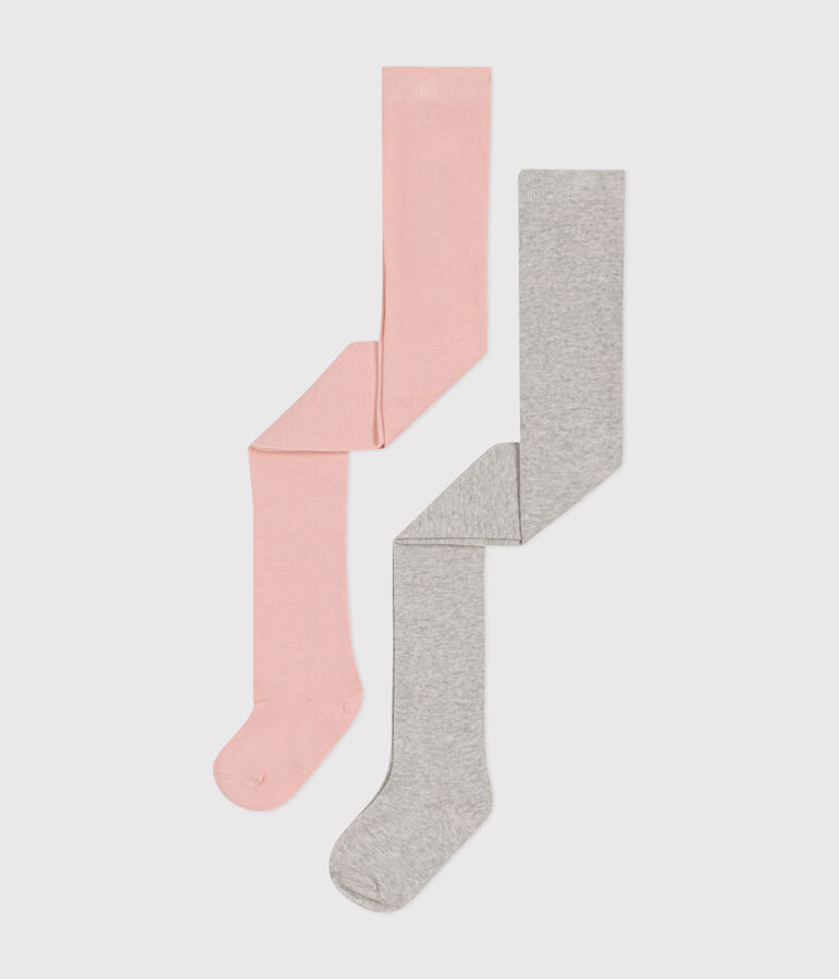 2er-Set Kinder-Strumpfhosen aus Baumwolljersey vielfarbig