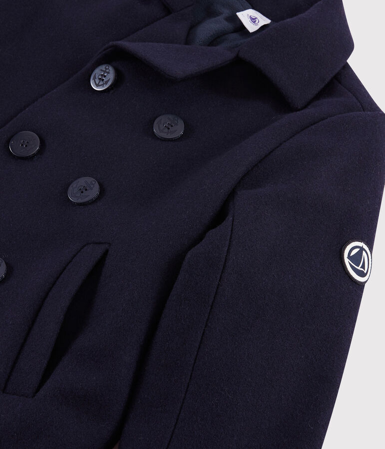 Caban-Jacke aus Wollstoff f&uuml;r Jungen blau SMOKING