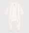 Baby-Bodyjama aus Baumwolle mit Blumen weiss MARSHMALLOW/weiss MULTICO