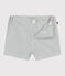 Baby-Shorts aus gestreiftem Seersucker weiss MARSHMALLOW/blau BRUT