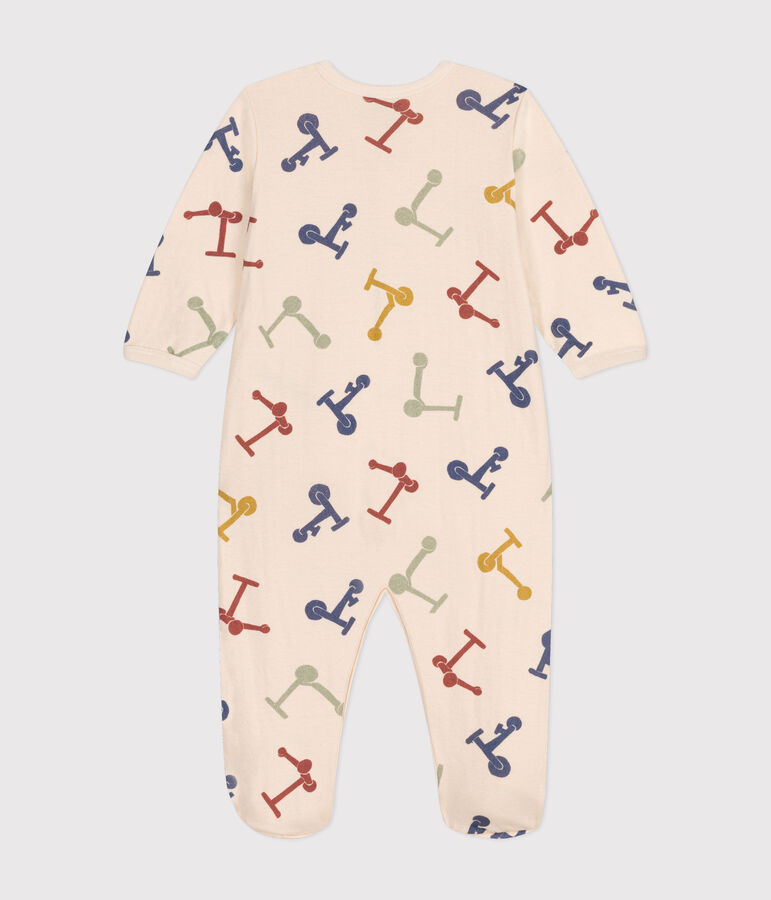 Babypyjama aus Baumwolle mit Printmotiv naturfarben/vielfarbig