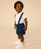 Kurzärmeliges Baby-Poloshirt aus Baumwolle weiss MARSHMALLOW