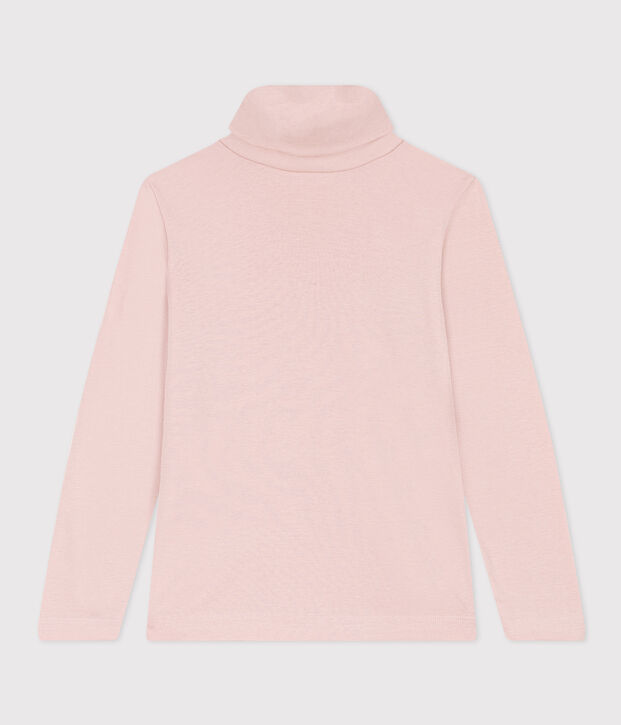 Kinder-Rollkragenshirt aus Baumwolle f&uuml;r M&auml;dchen und Jungen rosa