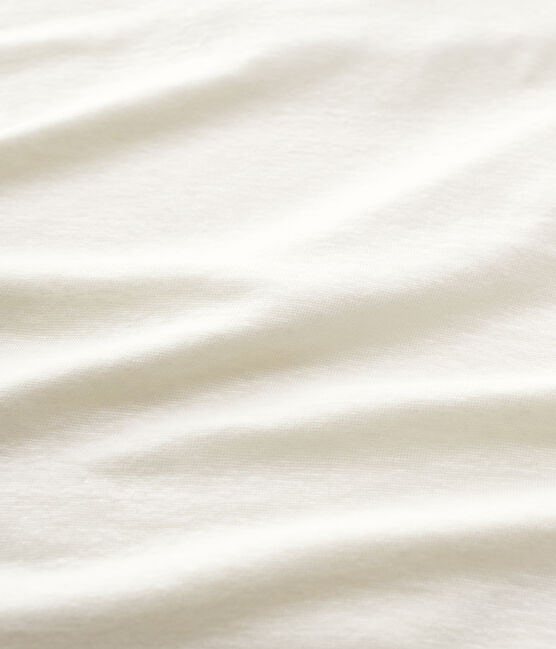 Einfarbiges T-Shirt aus Leinen Damen weiss MARSHMALLOW