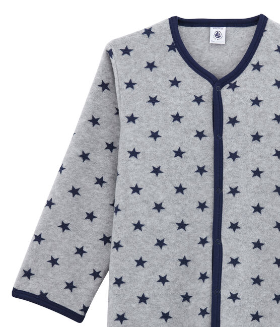 Fleece-Overall für Jungen grau SUBWAY/blau LOGO