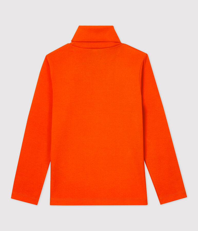 Kinder-Unterziehpullover aus Baumwolle f&uuml;r M&auml;dchen / Jungen orange CAROTTE