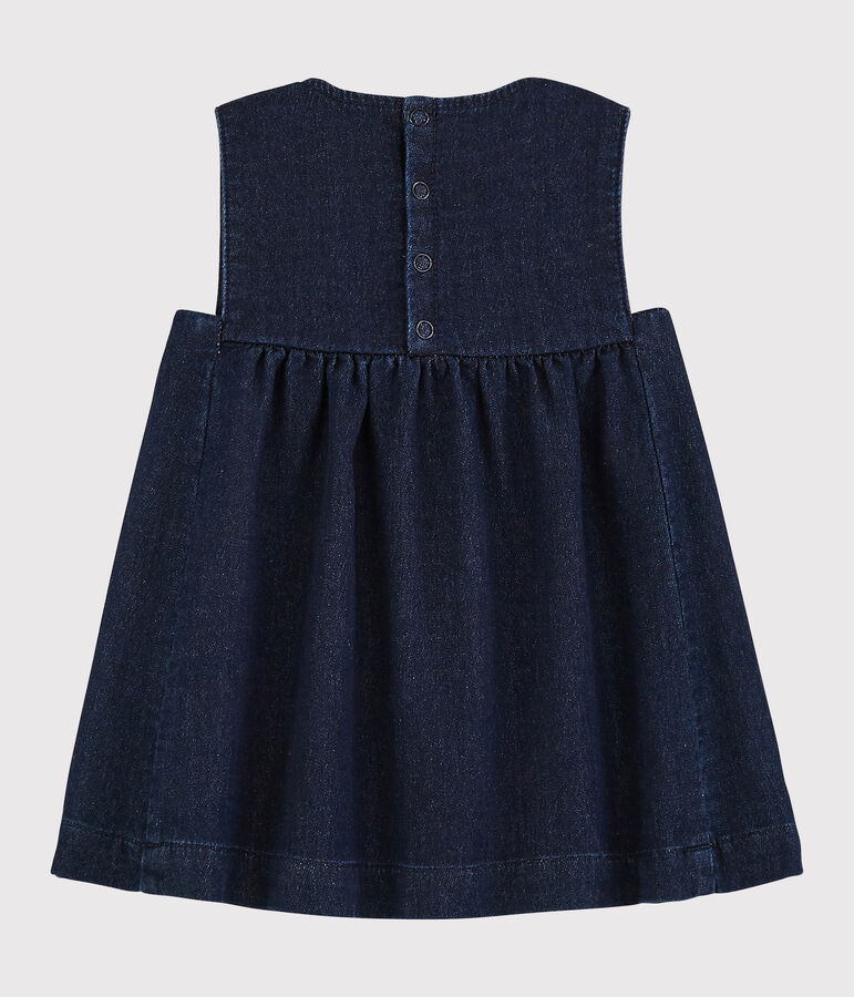 Baby-Kleid aus Molton Denim f&uuml;r M&auml;dchen blau JEANS