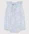 Kurzer Baby-Einteiler aus Baumwolle mit Hawaiimuster PLEINAIR/ MARSHMALLOW