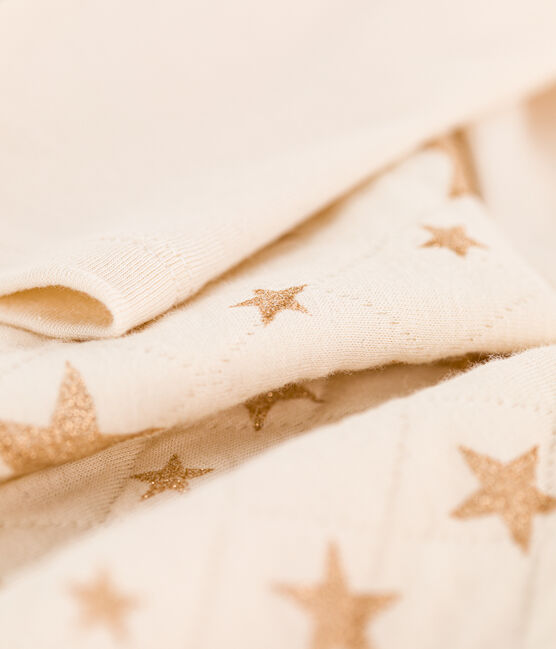 Langärmeliges Kinderkleid für Mädchen naturfarben AVALANCHE
