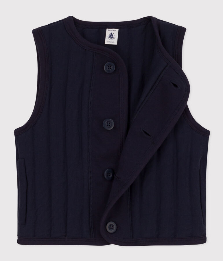 Kinder-Weste aus Doppeljersey blau SMOKING