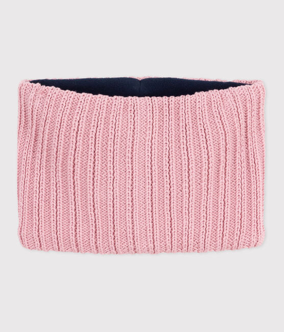 Kinder-Schlauchschal aus Strick mit Fleece-Futter rosa CHARME