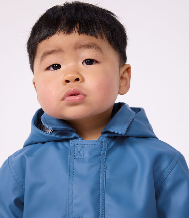 Ikonische Baby-Regenjacke einfarbig blau