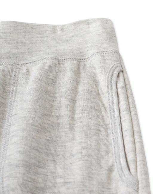 Melierte Damen-Unterhose aus extrafeinem, gedoppeltem Jersey grau BELUGA CHINE