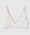 BH aus Stretch-Baumwolle für Damen weiss MARSHMALLOW