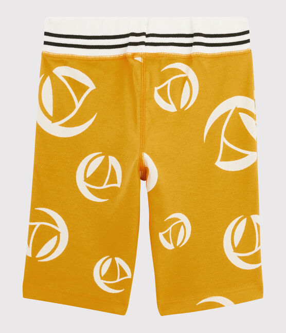 Kinder-Bermudas aus Trikotgewebe für Jungen gelb BOUDOR/weiss MARSHMALLOW