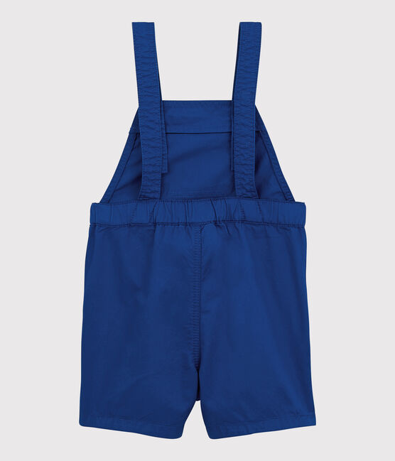 Kurze Baby-Latzhose aus Sergestoff für Jungen blau SURF