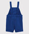 Kurze Baby-Latzhose aus Sergestoff für Jungen blau SURF