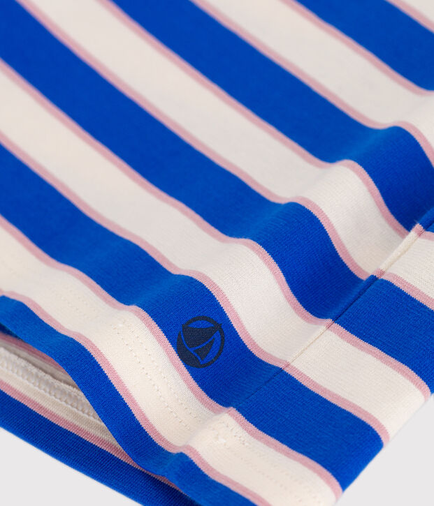 Kurz&auml;rmeliges Kinder-T-Shirt aus Baumwolle mit Streifen naturfarben/vielfarbig