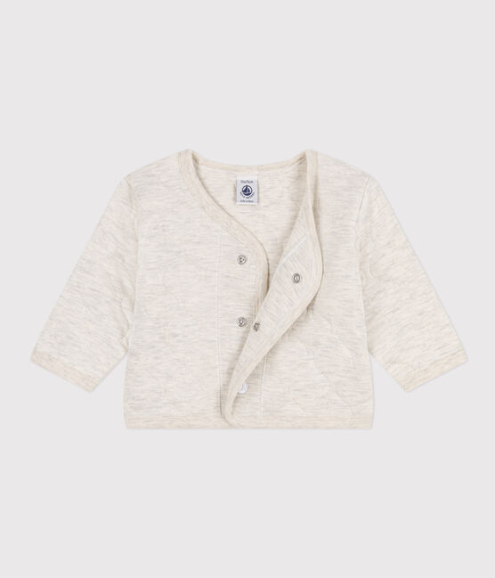 Baby-Cardigan aus gestepptem Doppeljersey beige MONTELIMAR CHINE