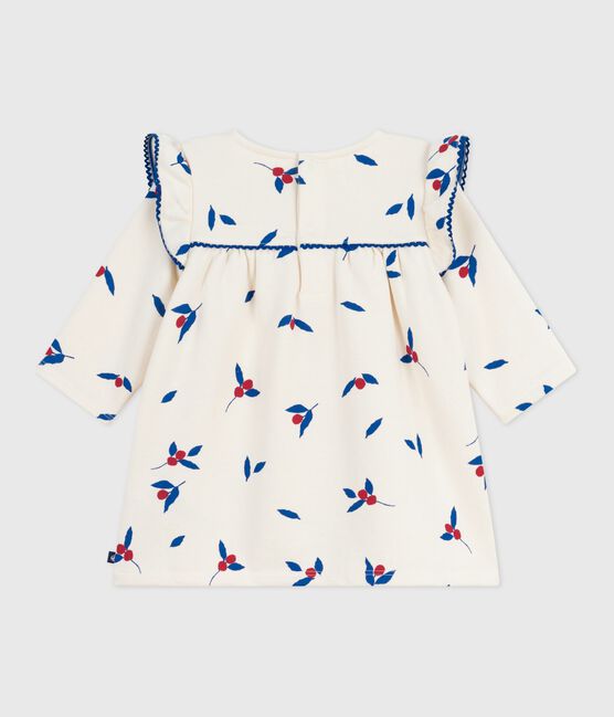 Langärmeliges Baby-Kleid aus Baumwolle mit Beeren-Motiv MILK/ MULTICO