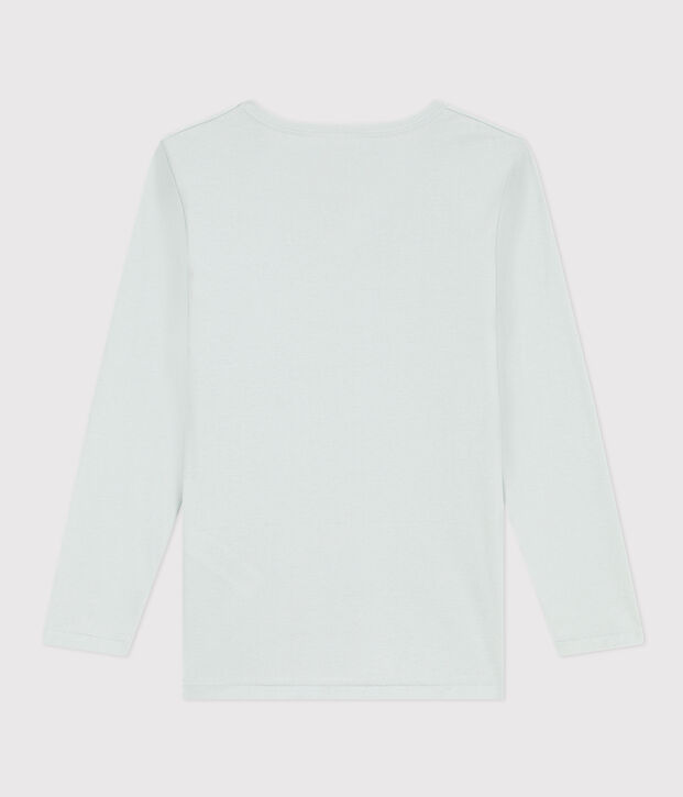 Lang&auml;rmeliges T-Shirt aus Baumwolle. blau