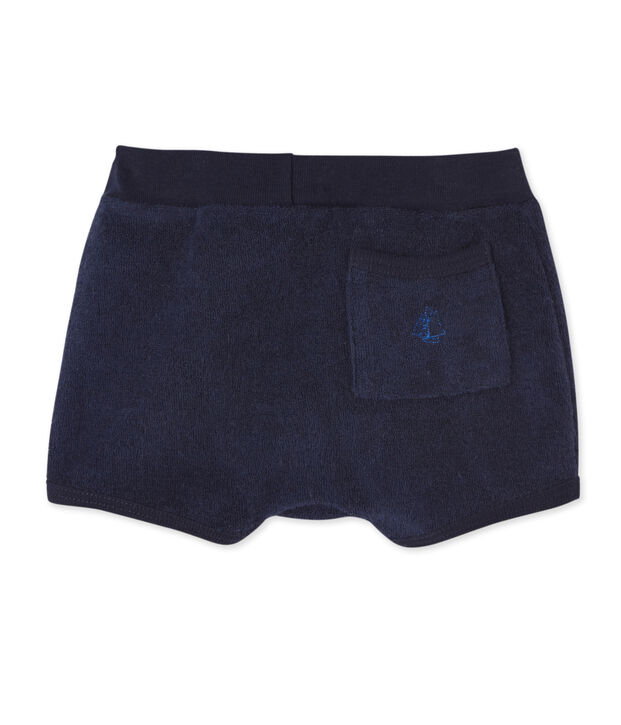 Short b&eacute;b&eacute; gar&ccedil;on en bouclette &eacute;ponge blau
