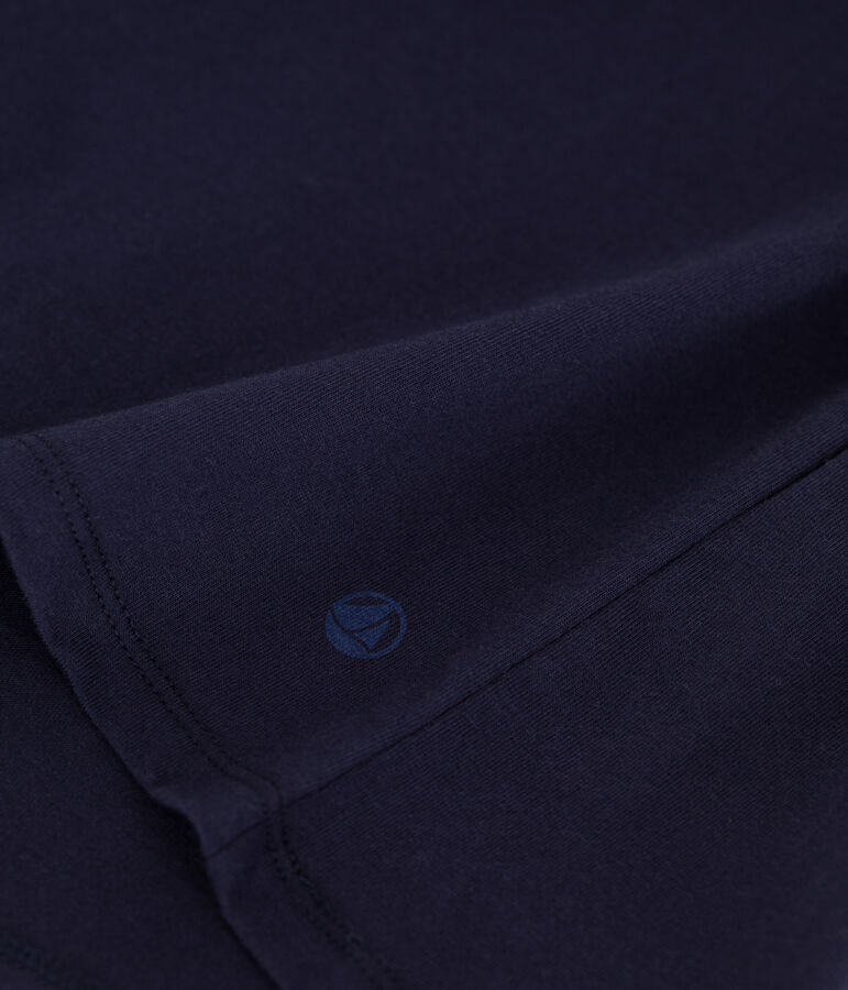 Damen T-Shirt Le Droit aus einfarbiger Baumwolle blau