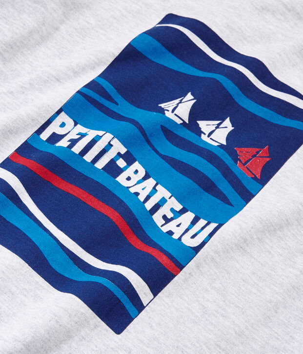 Unisex T-Shirt Postkarten-Motiv grau