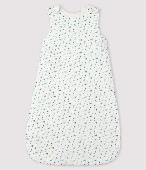 Baby-Schlafsack aus Rippstrick weiss MARSHMALLOW/weiss MULTICO