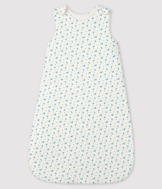 Baby-Schlafsack aus Rippstrick weiss/vielfarbig